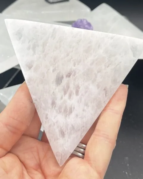 Selenite Flat Triangle