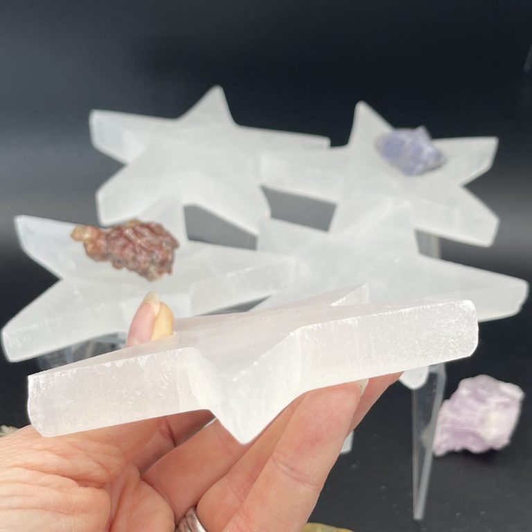 Selenite Flat Star Plate Approx 10cm - Image 3