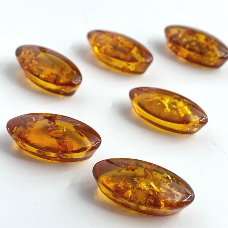 Baltic Amber Boat-Shaped Cabochons 2 Piece Pack - Image 7