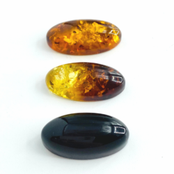 Baltic Amber Oval Cabochon 3 Piece Pack