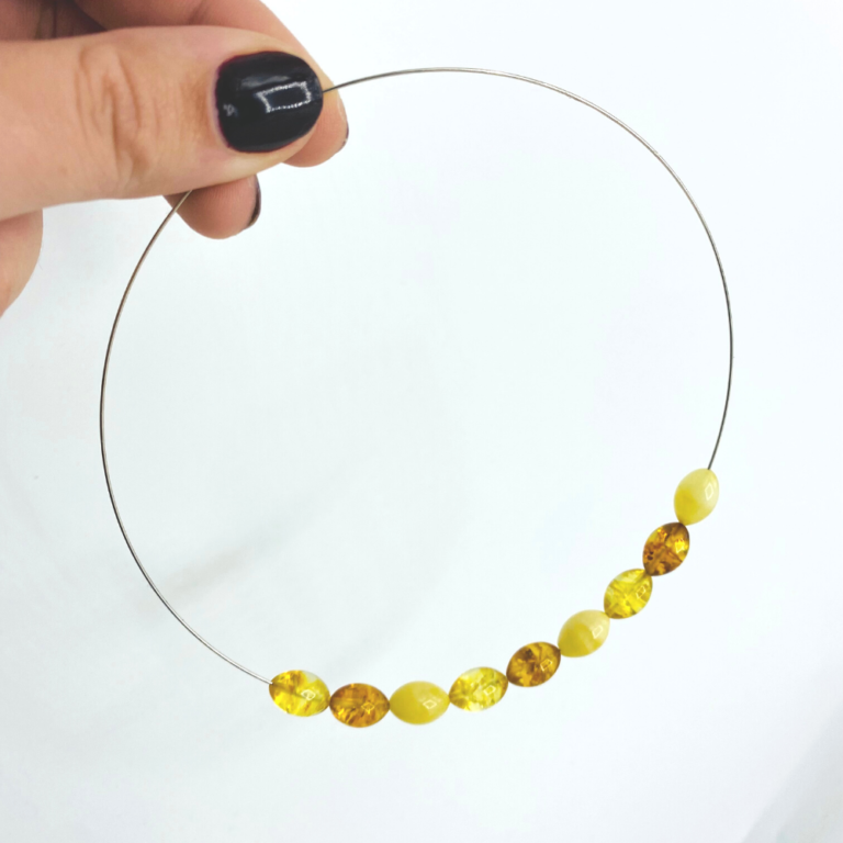 Baltic Amber Multi-Colour Olive Shaped Beads 9 Pack - Image 2