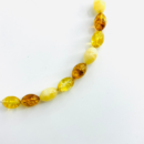 Baltic Amber Multi-Colour Olive Shaped Beads 9 Pack