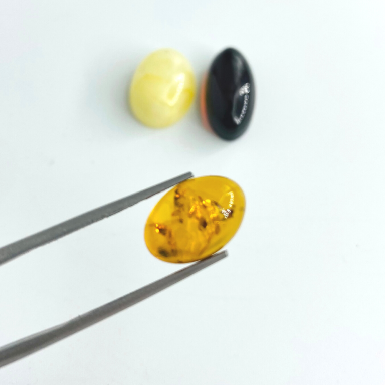 Baltic Amber Mixed Shape Cabochons 3 Piece Pack - Image 5