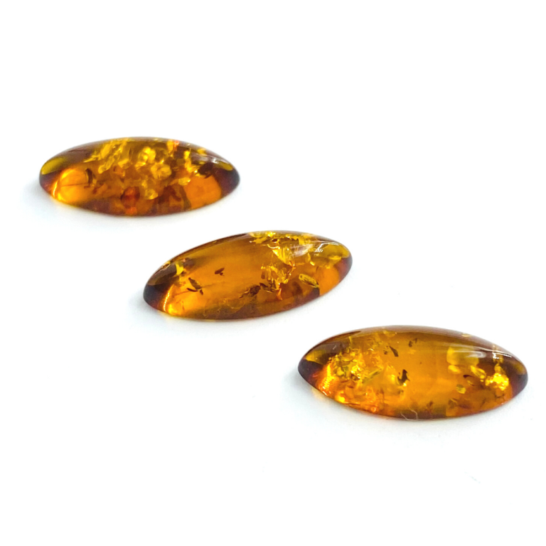Baltic Amber Marquise Cabochons 3 Piece Pack - Image 4