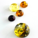 Baltic Amber 5 Pack Round Mixed Size Cabochons
