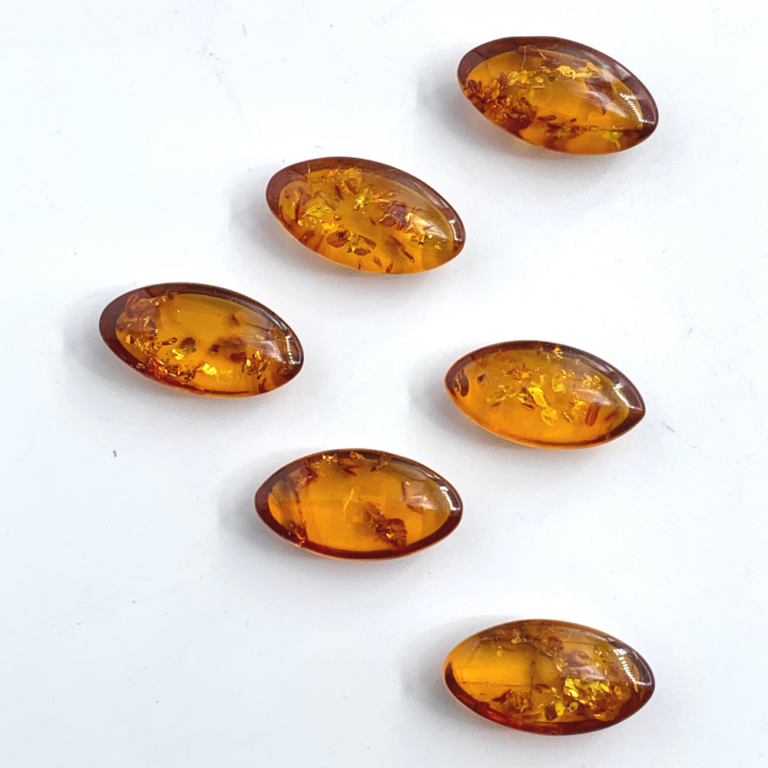 Baltic Amber Boat-Shaped Cabochons 2 Piece Pack - Image 3