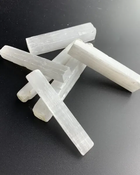 Selenite Rough Sticks 2 Piece Pack