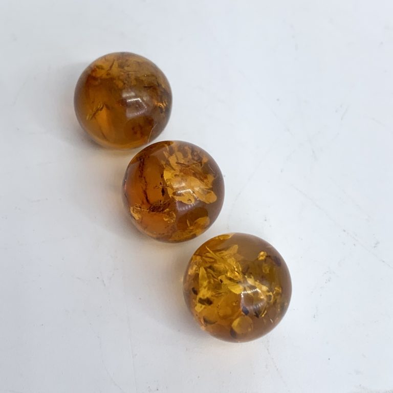 Baltic Amber Round Bead Approx 12mm - Undrilled - Image 2