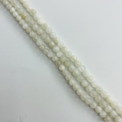 White Moonstone 6 mm Smooth Rounds