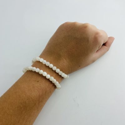White Moonstone 6 mm Smooth Rounds