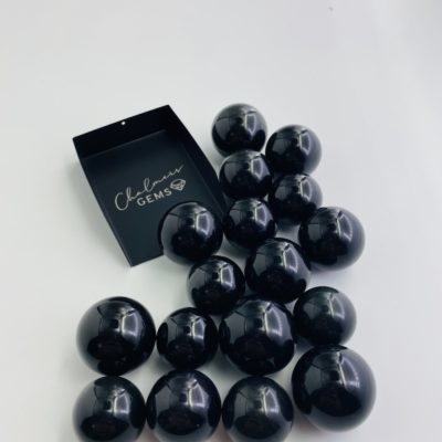 Silver Obsidian 2cm Mini Sphere 2 Pack