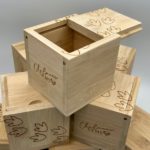 Bamboo Bespoke Box Dino Print Etching Medium 7.5 x 7.5 x 7.5cm