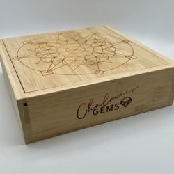 Bamboo Bespoke Crystal Grid Box With Exclusive Mandala Etching 20 x 20 x 6cm