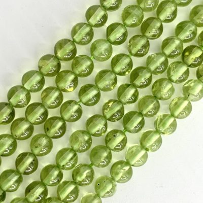 Peridot Smooth Rounds Approx 4mm Beads 38cm Strand