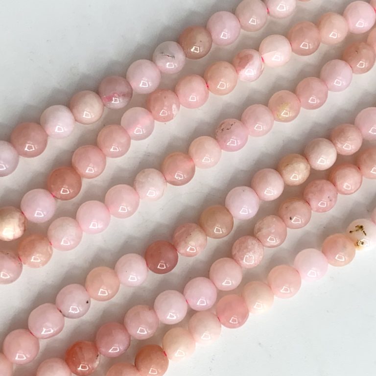 Pink Opal Smooth Rounds Approx 4mm Beads 38cm Strand - Image 3