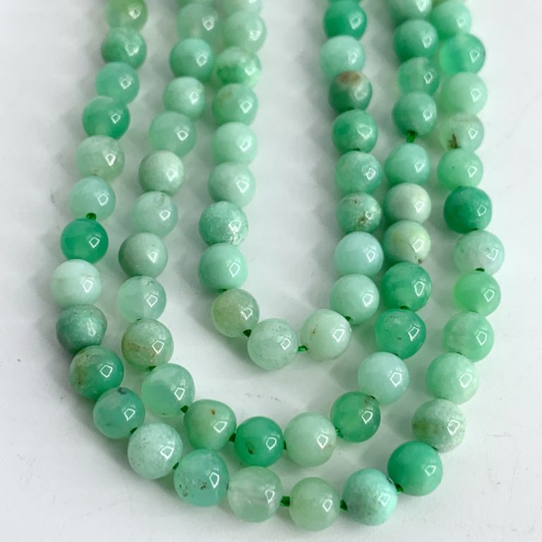 Chrysoprase Smooth Rounds 4mm Beads 38cm Strand - Image 2