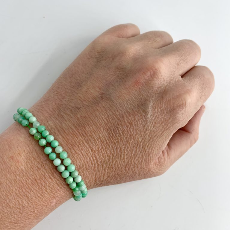 Chrysoprase Smooth Rounds 4mm Beads 38cm Strand - Image 3