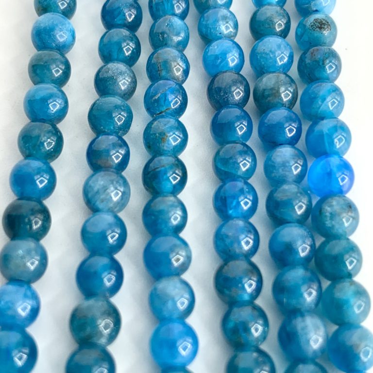 Apatite Smooth Rounds Approx 4mm Beads 38cm Strand - Image 3