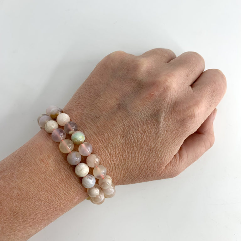 Flower Agate Smooth Rounds Approx 8mm Beads 38cm Strand - Image 4