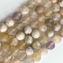 Flower Agate 10mm Smooth Rounds 38cm Strand