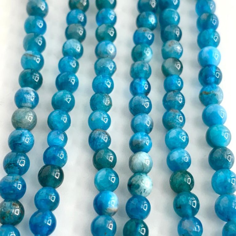 Apatite 3mm Smooth Rounds 38cm Strand - Image 2