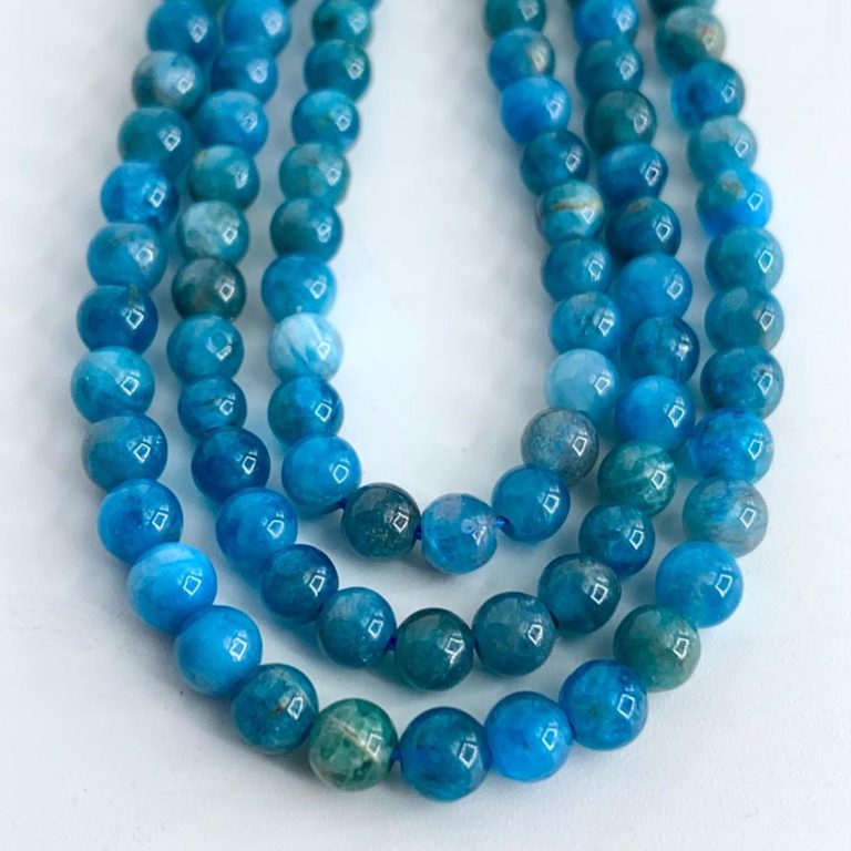 Apatite 3mm Smooth Rounds 38cm Strand