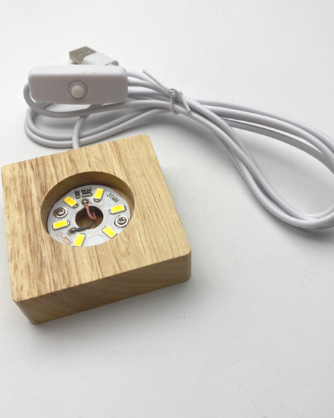 Small Square LED Light With USB Connector 6cm