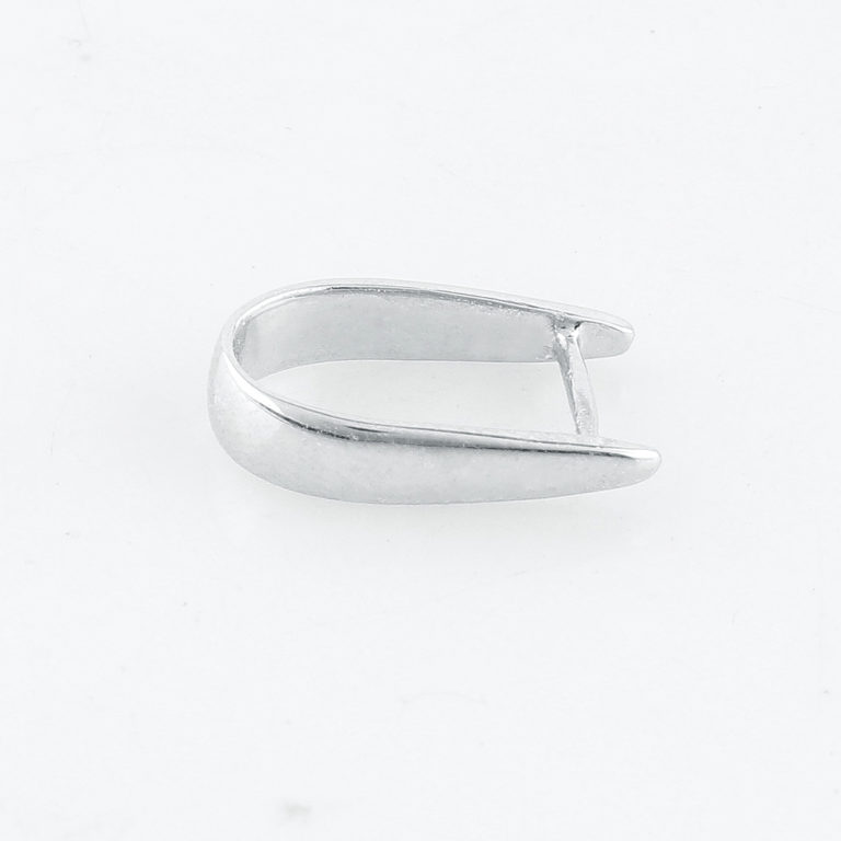 Sterling Silver Pinch Bail Rhodium Plated Approx 14 x 9mm - Image 2