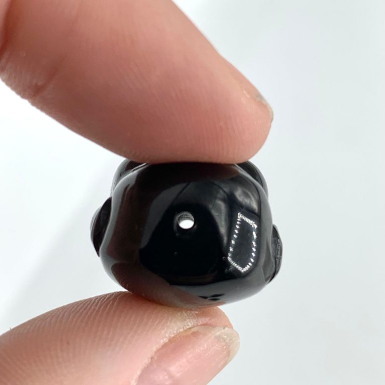 Rainbow Obsidian Buddha Bead Approx 20 x 18mm 1mm Drill Hole - Image 4