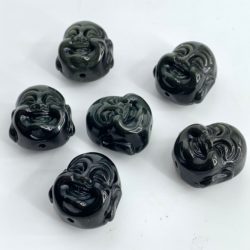 Rainbow Obsidian Buddha Bead Approx 20 x 18mm 1mm Drill Hole