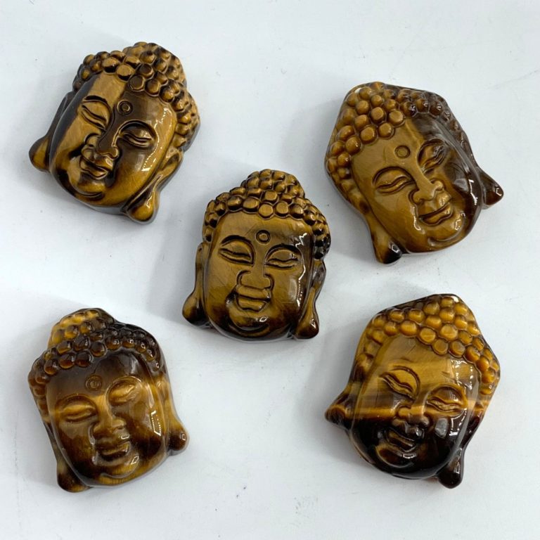 Tigers Eye Buddha Bead Approx 30 x 20mm 1mm Drill Hole