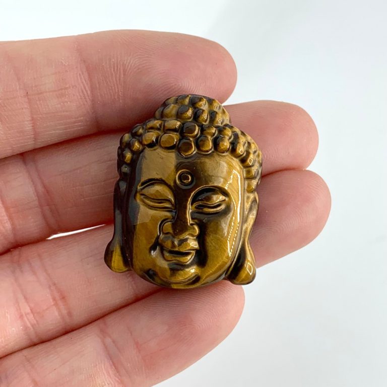 Tigers Eye Buddha Bead Approx 30 x 20mm 1mm Drill Hole - Image 4