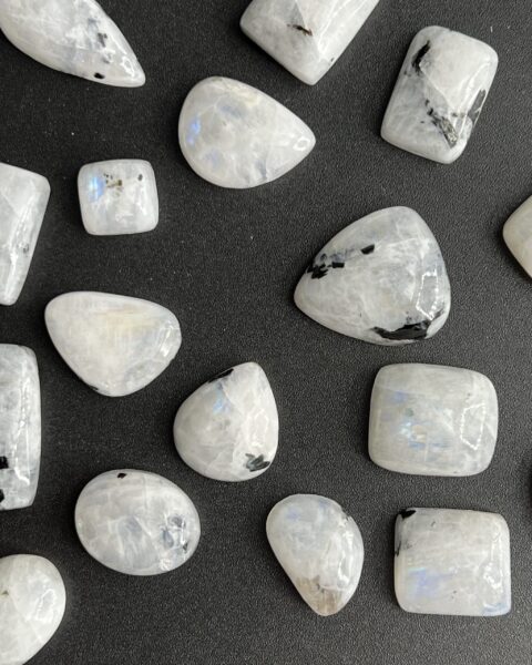 Moonstone Tourmaline Mixed Cabs 5-7 Pieces Per Pack