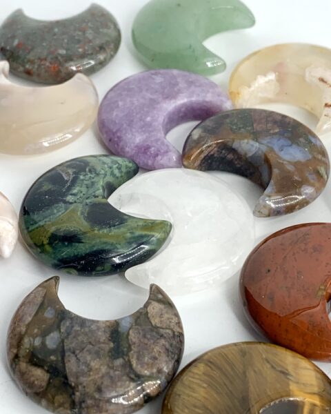 Mixed Gemstone Moon Lucky Dip Approx 3cm