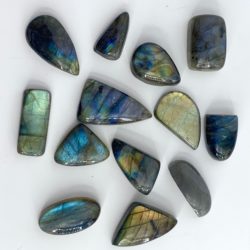 Labradorite Mixed Shape Cabochons Small Sizes Approx 15 Pieces