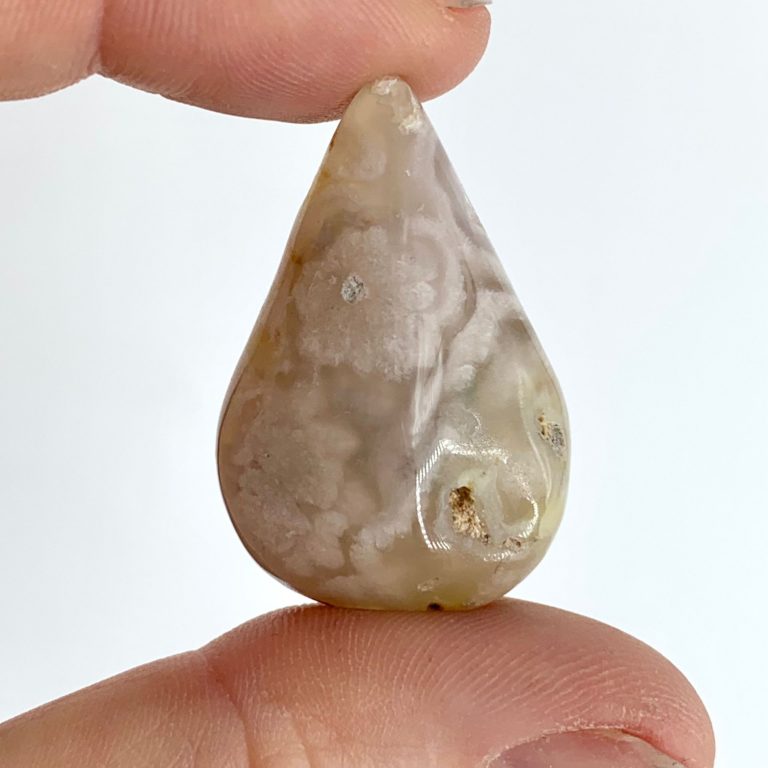 Flower Agate Tear Drop Approx 3.5 x 2cm - Image 2