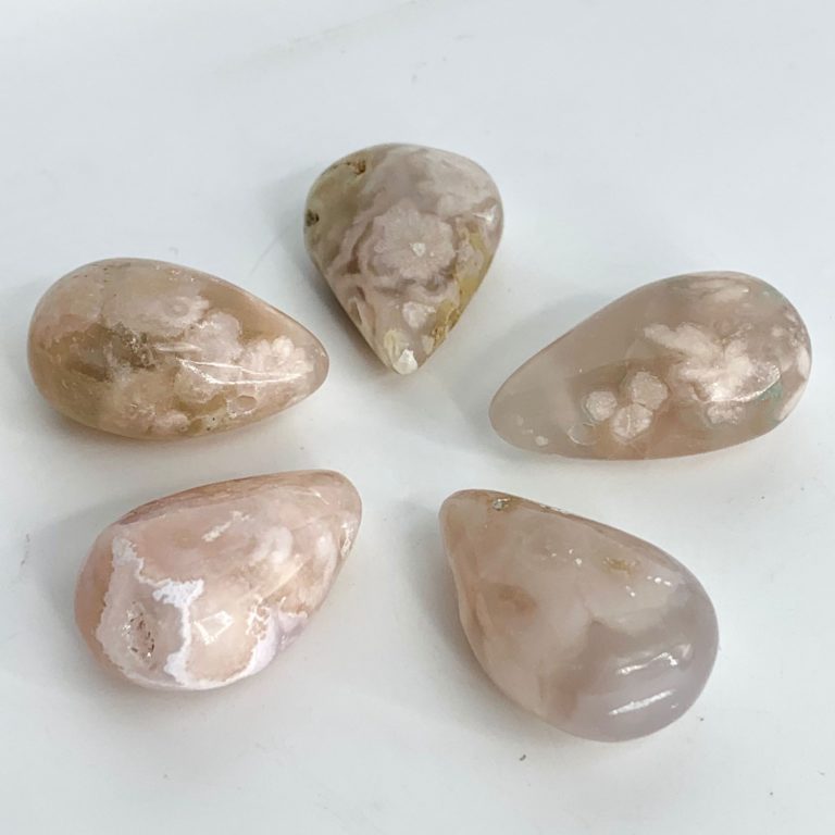 Flower Agate Tear Drop Approx 3.5 x 2cm - Image 3