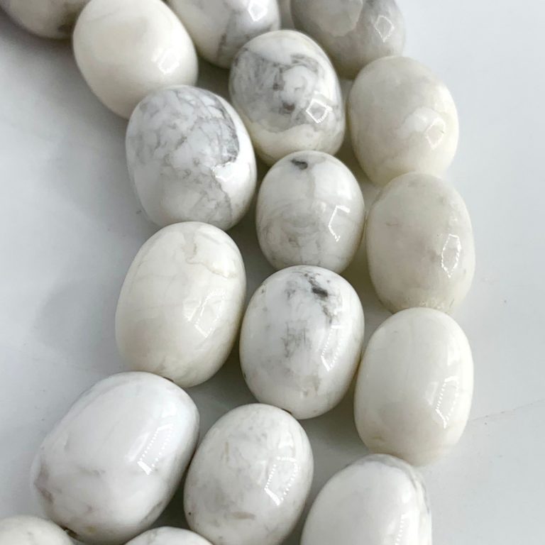 Magnesite Olive Shape Beads 20cm Strand - Image 4