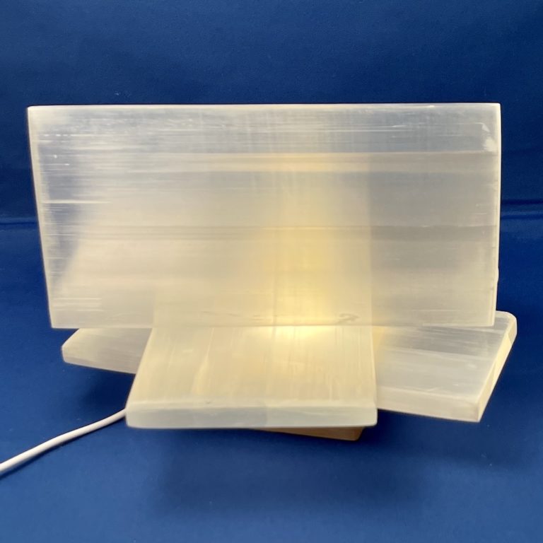 Jewellery Maker Cleansing Station Selenite Plate 20x10cm & 10cm USB LED Light