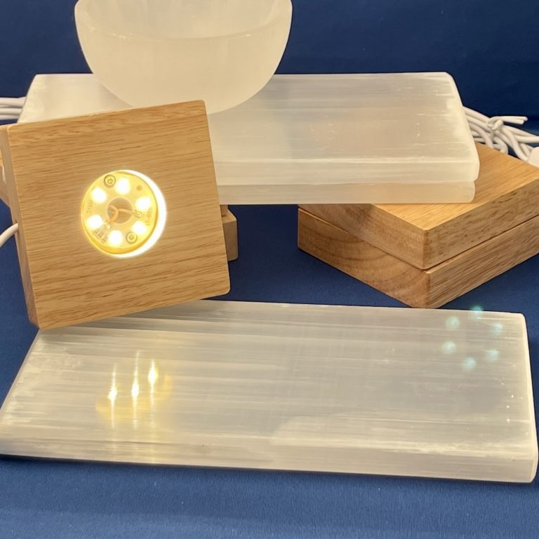 Jewellery Maker Cleansing Station Selenite Plate 20x10cm & 10cm USB LED Light - Image 5