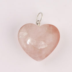 Morganite Heart & Sterling Silver Pendant Approx 20 - 25mm