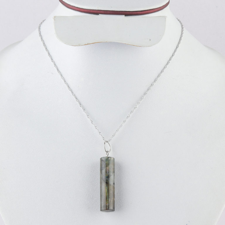 Labradorite Cylinder Approx 35 x 10mm with Sterling Silver - Image 3