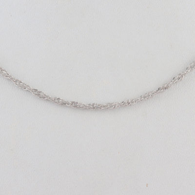 Sterling Silver Singapore Style Adjustable Chain 18 - 20 Inches