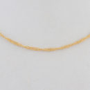 Gold Plated Sterling Silver Singapore Style Adjustable Chain 18 - 20 Inches