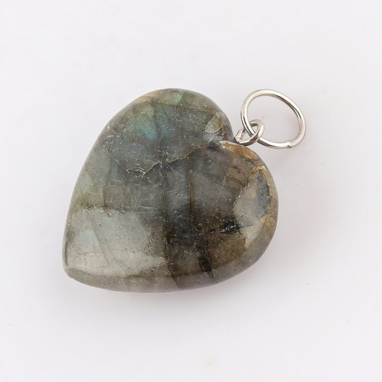 Labradorite Heart & Sterling Silver Pendant Approx 20 - 25mm - Image 2