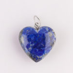 Lapis Lazuli Heart & Sterling Silver Pendant Approx 20 - 25mm