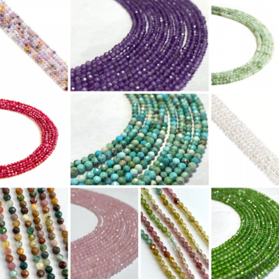 Bundle: Micro-Faceted Beads - Buy 4 or More Strands for 10% OFF