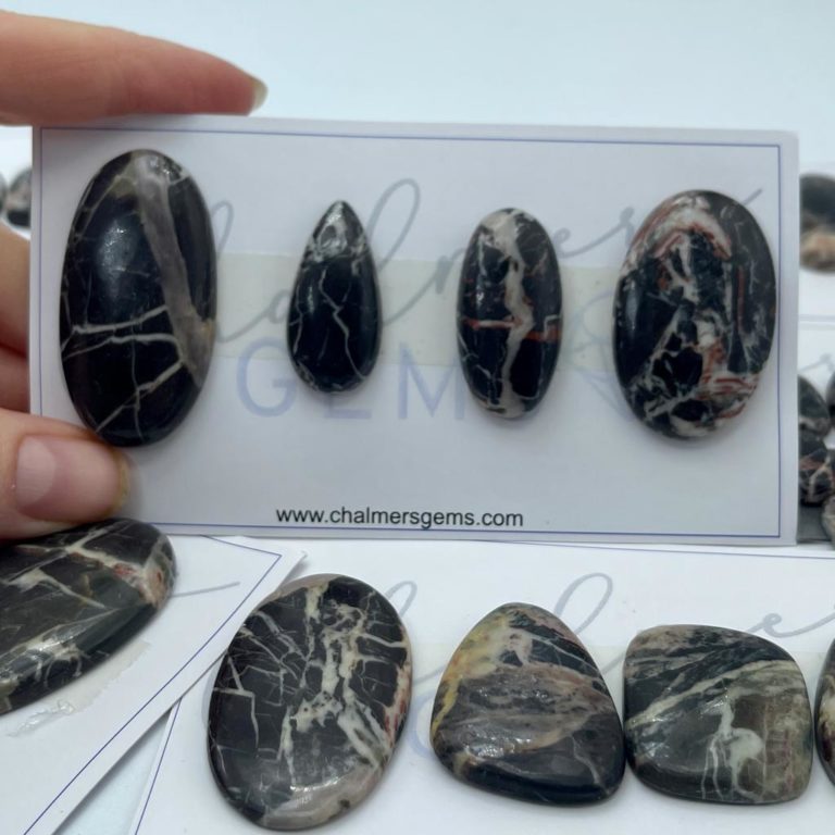Coco Jasper SECONDS Mixed Size & Shape Top Drilled Cabochons 3 - 4 Piece Pack - Image 6