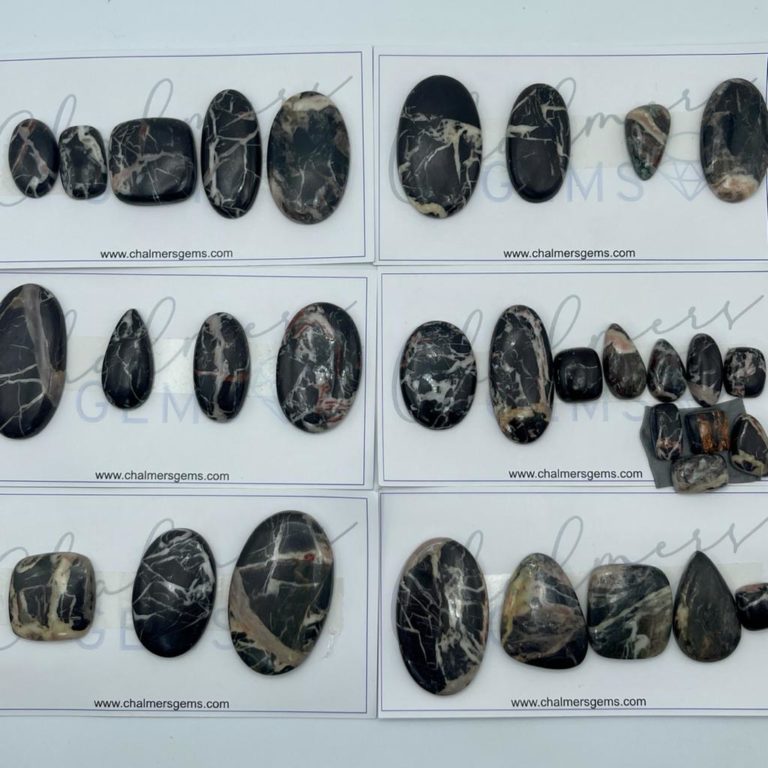 Coco Jasper SECONDS Mixed Size & Shape Top Drilled Cabochons 3 - 4 Piece Pack - Image 4