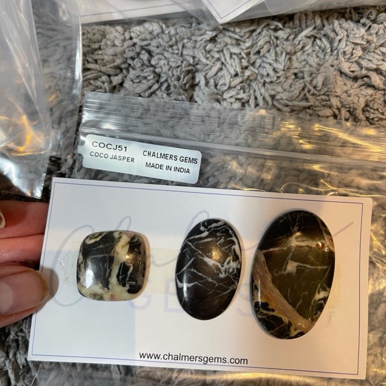 Coco Jasper SECONDS Mixed Size & Shape Top Drilled Cabochons 3 - 4 Piece Pack - Image 3